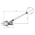 Messing schwimmende Kugel betätigte Ventil, J5007 Messing schwimmende Kugelhahn, Messing / PVC Kugel